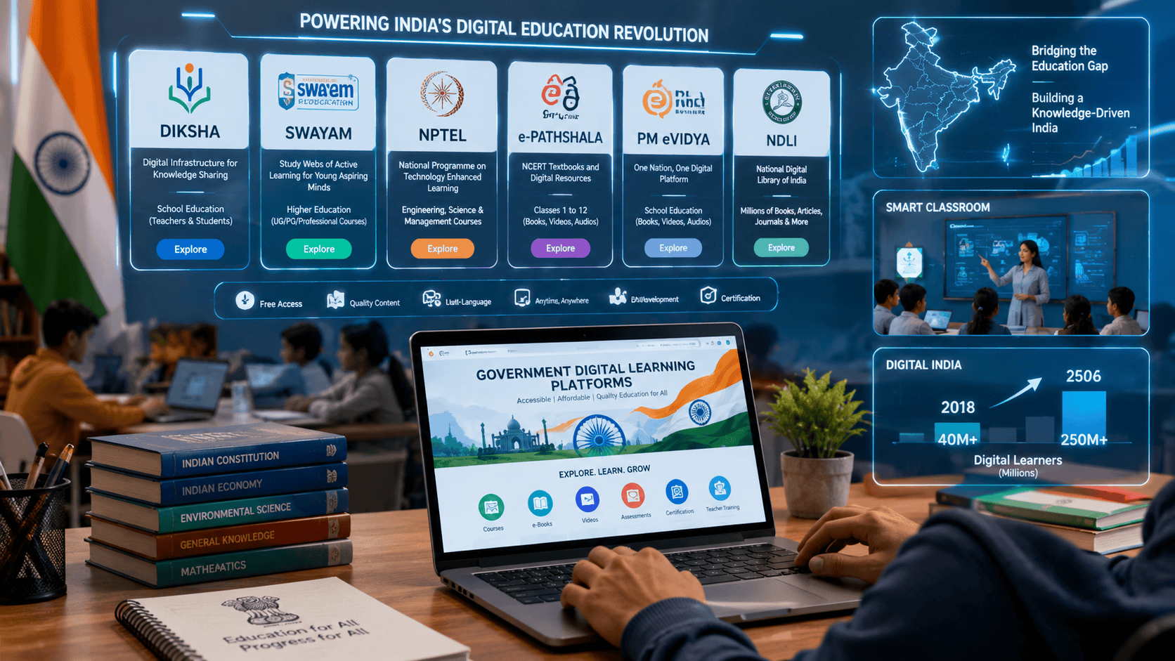 Government Supported Digital Learning Platforms in India