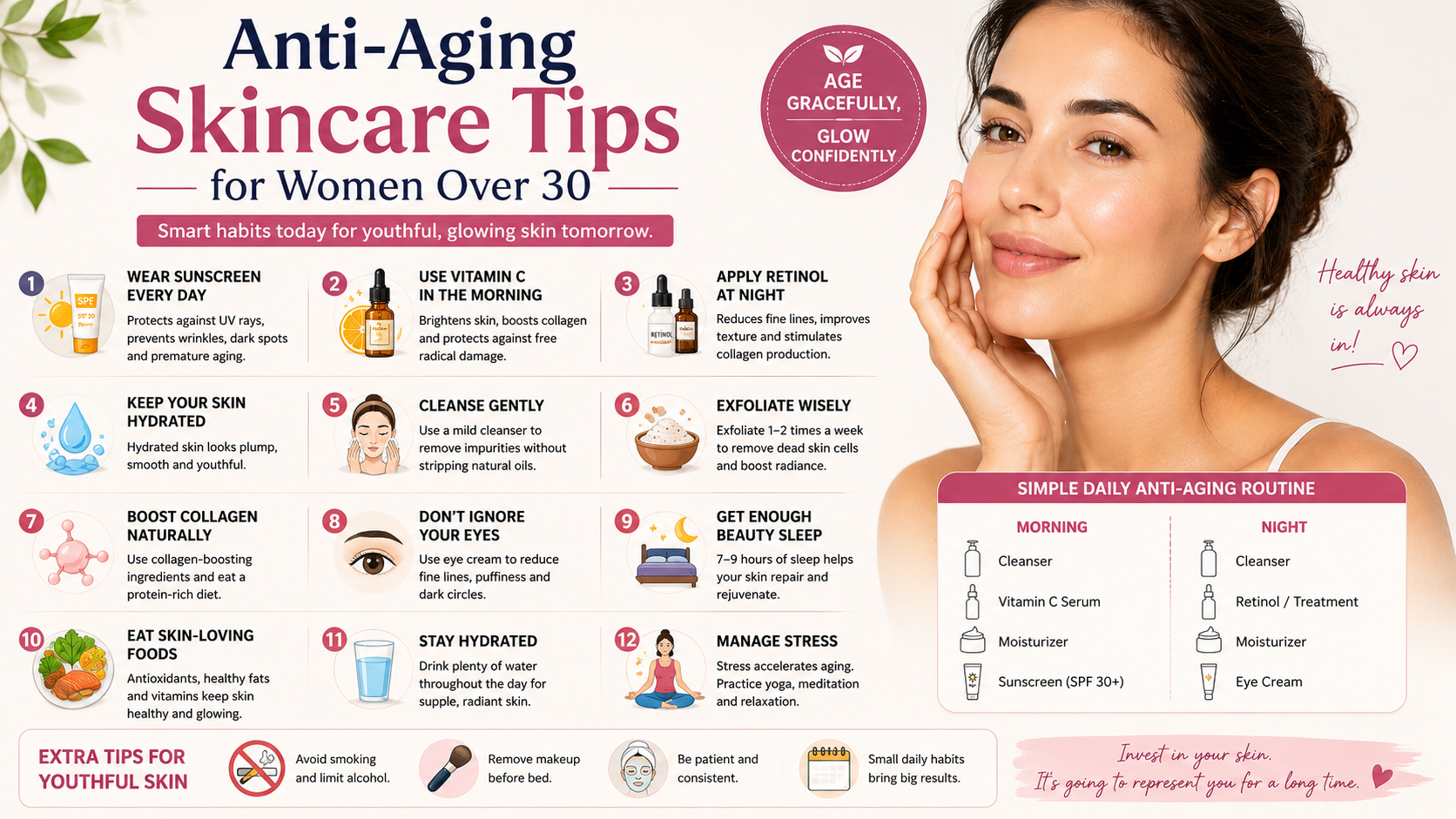 Anti Aging Skincare Tips for Women Over 30