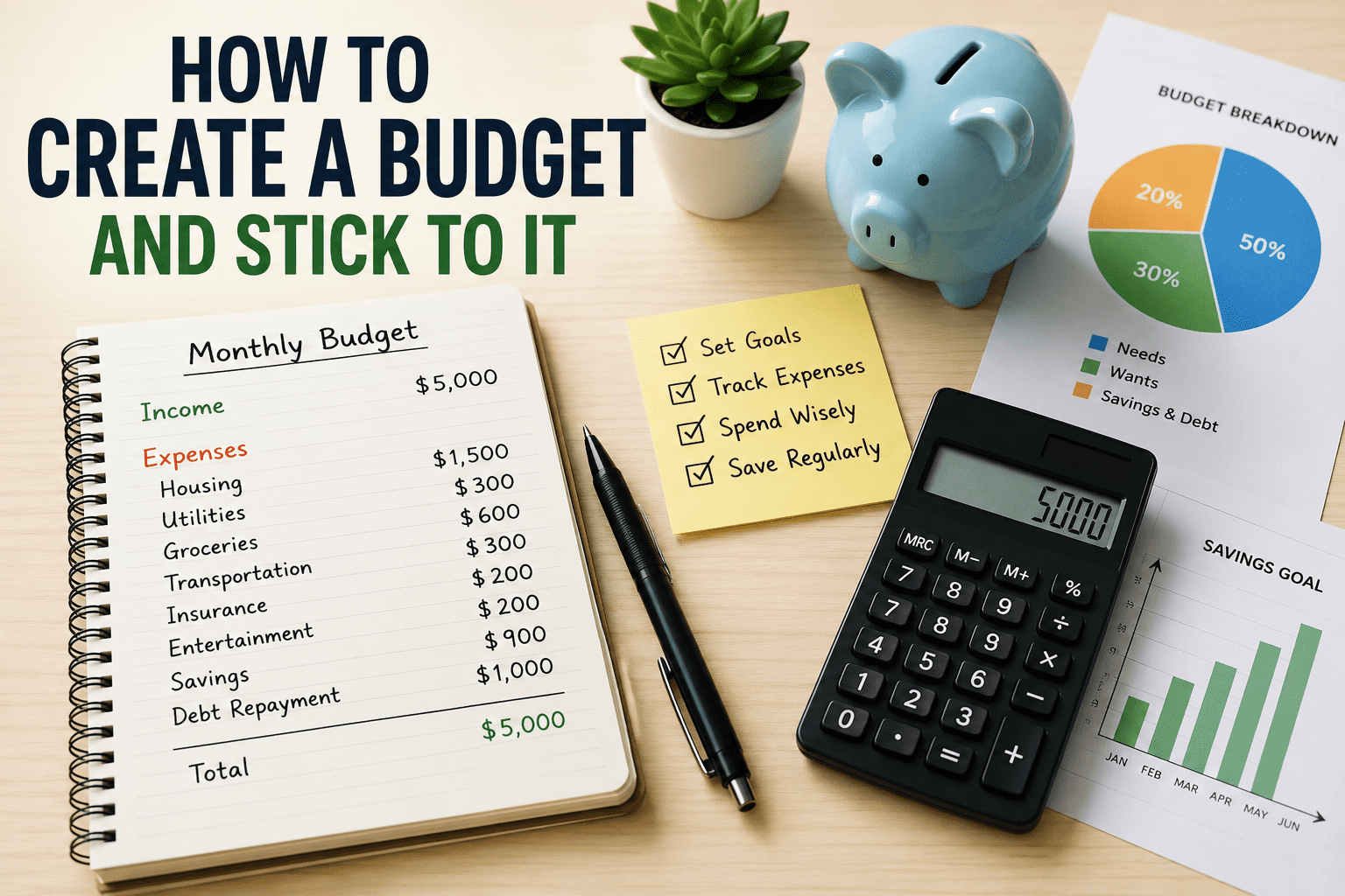 Creating and sticking to a budget