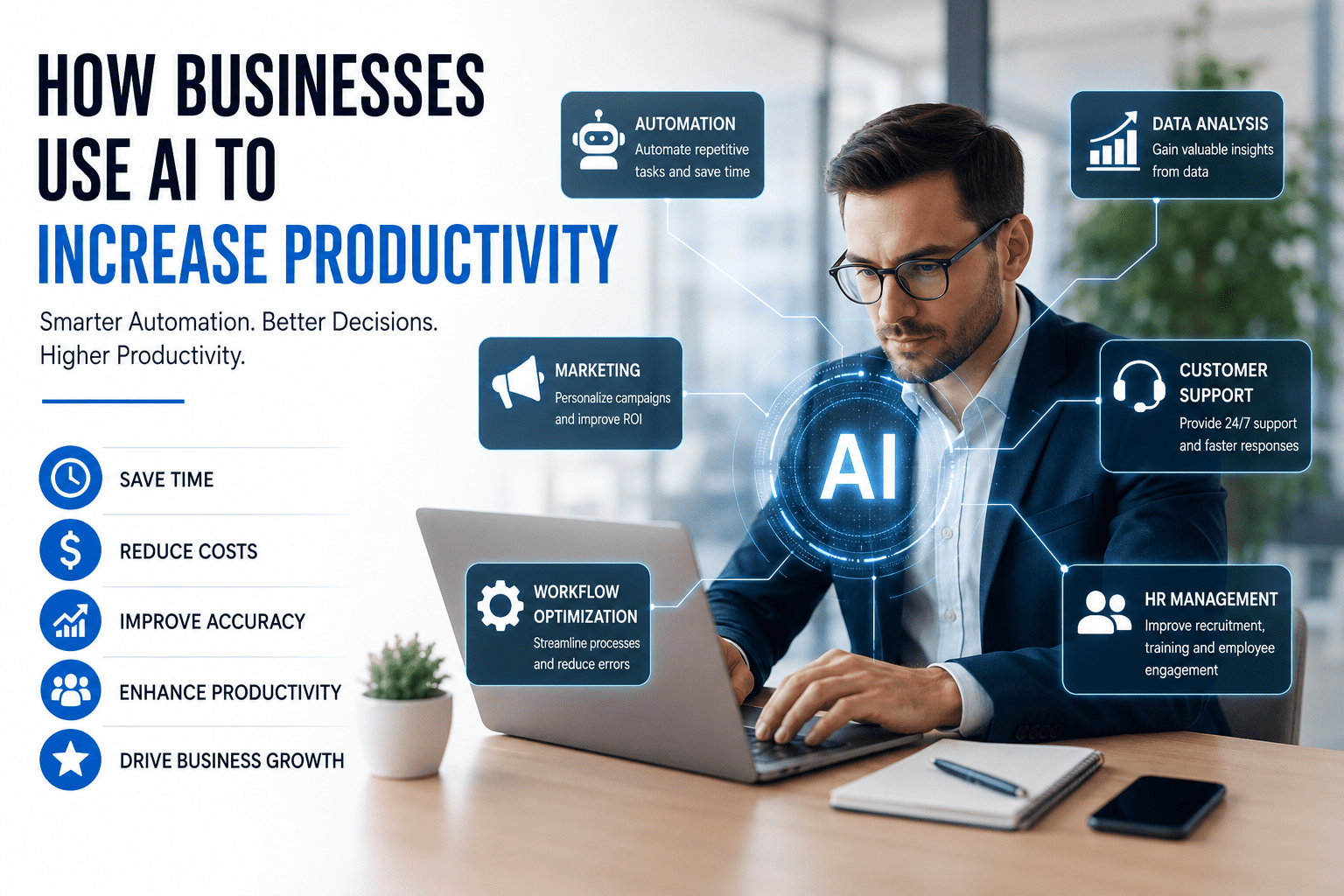 How Businesses Use AI to Increase Productivity