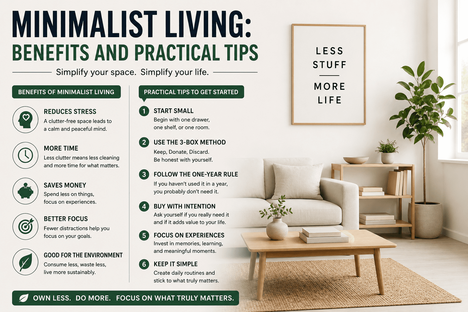Minimalist Living Benefits and Practical Tips