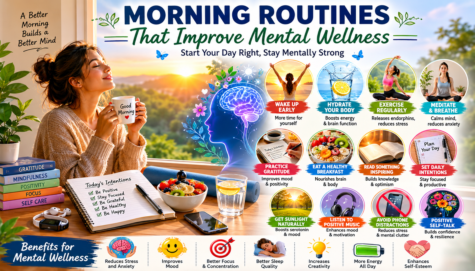Morning routine for mental wellness