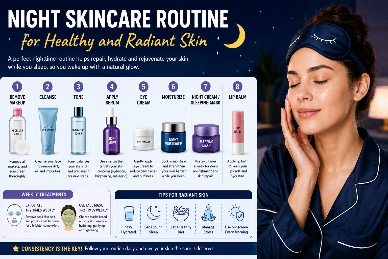 Night skincare routine