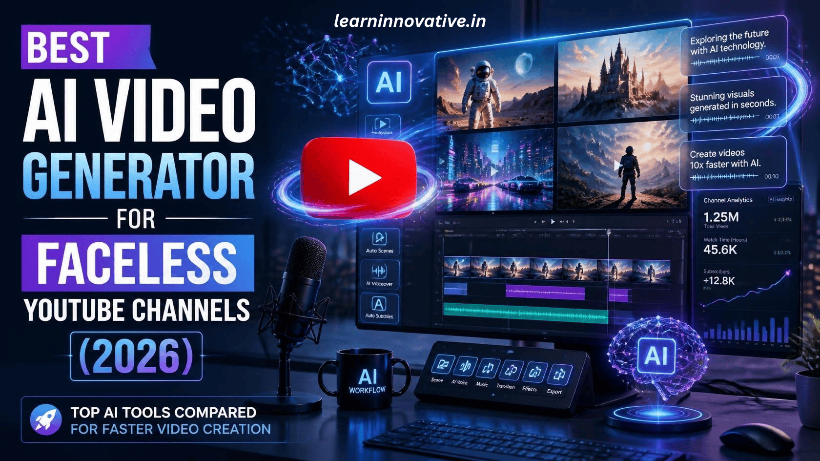 Best AI Video Generator for Faceless YouTube Channels