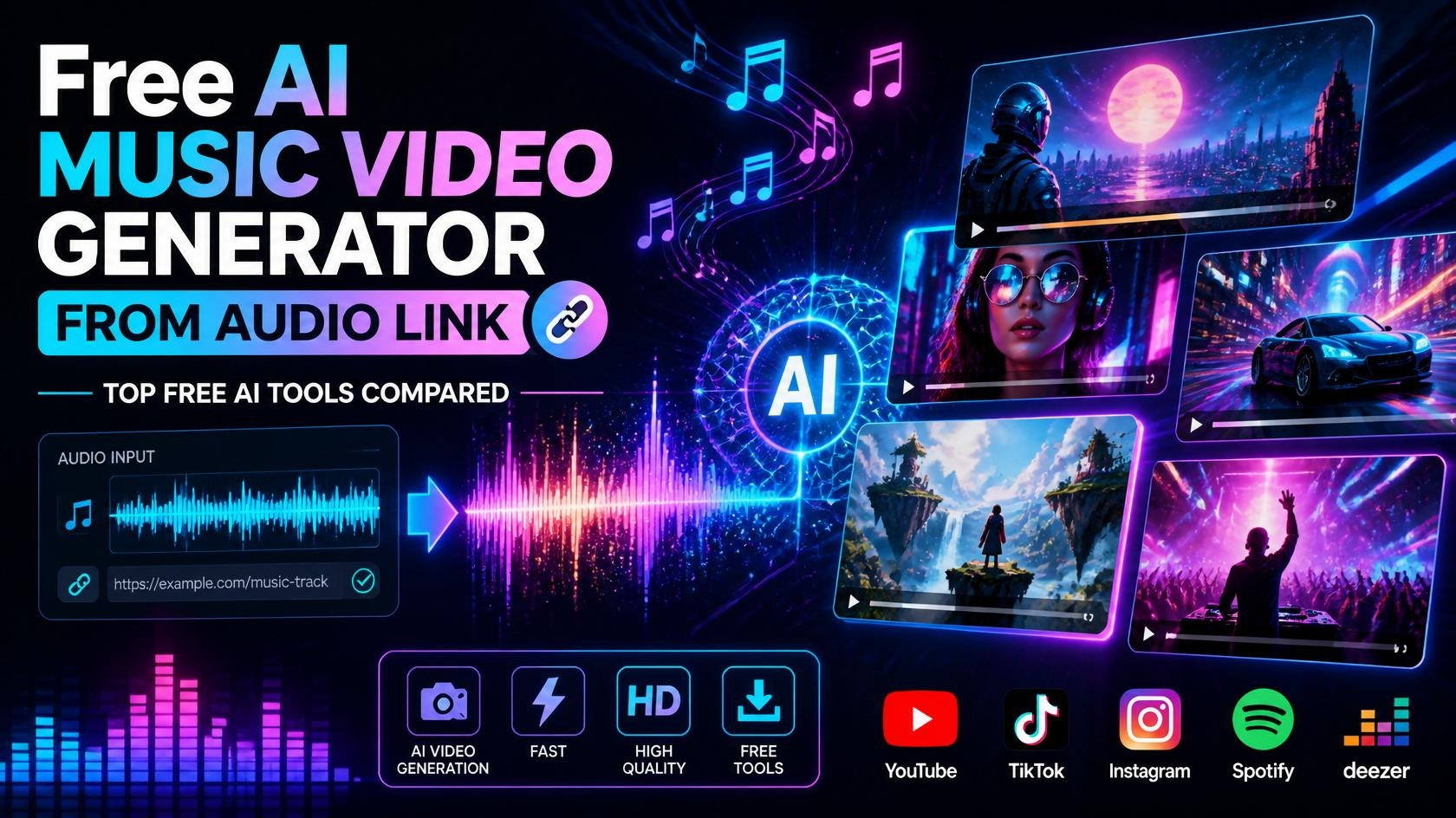 Free AI Music Video Generator from Audio Link
