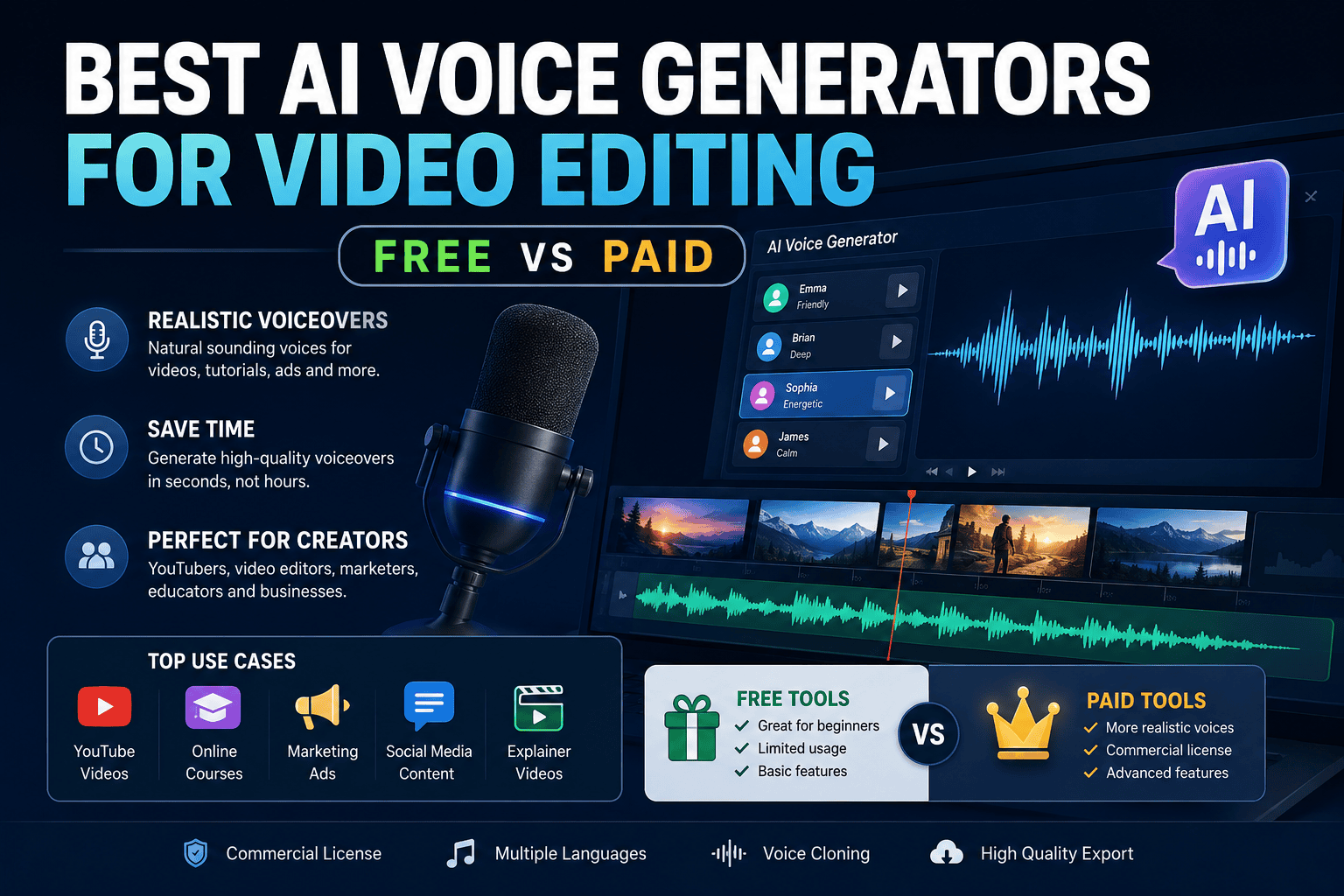 best AI voice generator for video editing