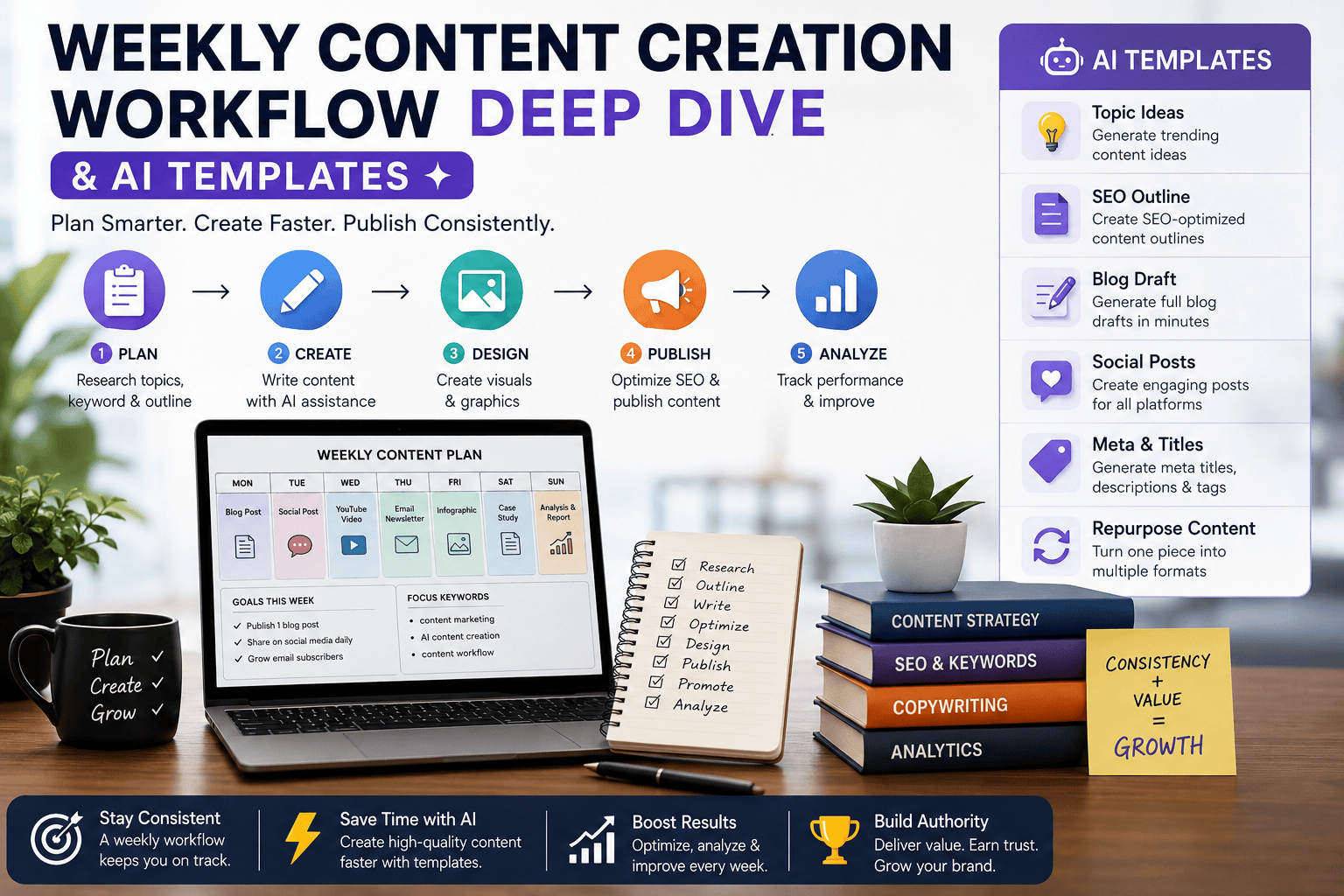 weekly content creation workflow